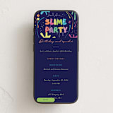 "SoSlime" - Online Kids Birthday Invitations in Navy by samovilka - Mobile layout
