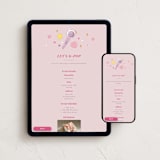 "Pop Concert" - Online Kids Birthday Invitations in Gum by letterfix - Mobile + desktop layout