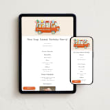 "Pawty Bus Adventure" - Online Kids Birthday Invitations in Vanilla by Sabrin Deirani - Mobile + desktop layout