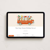 "Pawty Bus Adventure" - Online Kids Birthday Invitations in Vanilla by Sabrin Deirani - Desktop layout