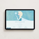 "Elsa's Snowflakes" - Online Kids Birthday Invitations in Frost by Holly Whitcomb - Desktop layout