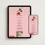 "Disney Vintage Minnie" - Online Kids Birthday Invitations in Blush by Heather Schertzer - Mobile + desktop layout