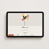 "Ballon bunch" - Online Kids Birthday Invitations in Cream by Adelyn T. - Desktop layout