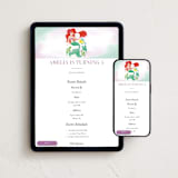 "Disney's Little Mermaid Shellebrate!" - Online Kids Birthday Invitations in Lilac by Itsy Belle Studio - Mobile + desktop layout