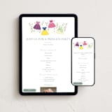 "Disney Princess Party" - Online Kids Birthday Invitations in Silk by JeAnna Casper - Mobile + desktop layout