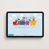 "Disney Mickey & Friends Birthday Train" - Online Kids Birthday Invitations in Sky by Madhvi Samimi - Desktop layout