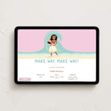 "Disney's Moana Make Way, Make Way" - Online Kids Birthday Invitations in Plumeria by Itsy Belle Studio - Desktop layout