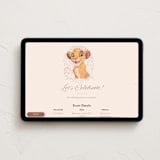 "Simba from Disney's The Lion King" - Online Kids Birthday Invitations in Bamboo by Teju Reval - Desktop layout