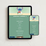 "Disney Keiki Cake" - Online Kids Birthday Invitations in Honeydew by Griffinbell Paper Co. - Mobile + desktop layout