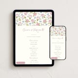 "Floral & Lace Baby Shower" - Online Kids Birthday Invitations in Peony by Holton Art and Design - Mobile + desktop layout
