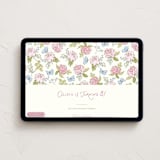 "Floral & Lace Baby Shower" - Online Kids Birthday Invitations in Peony by Holton Art and Design - Desktop layout
