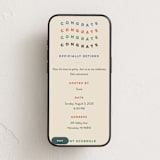 "congrats wave" - Online Party Invitations in Cream by Amy Kross - Mobile layout