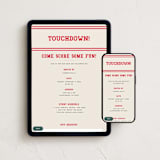 "Touchdown" - Online Party Invitations in Cherry by Louise Kay - Mobile + desktop layout