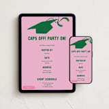 "Capped" - Online Party Invitations in Roses by Inkblot Design - Mobile + desktop layout