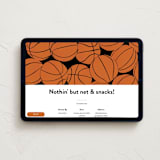 "Baller" - Online Party Invitations in Pumpkin by Inkblot Design - Desktop layout