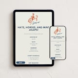 "Giddy Up" - Online Party Invitations in Cobalt by Erin Hodges - Mobile + desktop layout