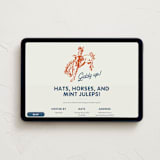"Giddy Up" - Online Party Invitations in Cobalt by Erin Hodges - Desktop layout