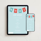 "Goooooaaaall!!!" - Online Party Invitations in Aqua by merry mack creative - Mobile + desktop layout