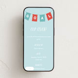 "Goooooaaaall!!!" - Online Party Invitations in Aqua by merry mack creative - Mobile layout