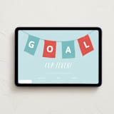 "Goooooaaaall!!!" - Online Party Invitations in Aqua by merry mack creative - Desktop layout