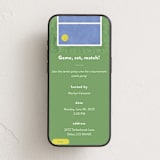 "your serve" - Online Party Invitations in Blue Deuce by Alicia Abla - Mobile layout