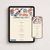"Summer BBQ" - Online Party Invitations in Burgers by Vivian Yiwing - Mobile + desktop layout