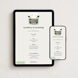 "The End" - Online Party Invitations in Mint by Gwen Bedat - Mobile + desktop layout