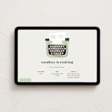 "The End" - Online Party Invitations in Mint by Gwen Bedat - Desktop layout