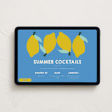 "Limoncello" - Online Party Invitations in Sky by Morgan Kendall - Desktop layout