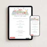 "Party in the Yardy" - Online Party Invitations in Watermelon by Paper Sun Studio - Mobile + desktop layout