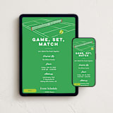 "Tennis" - Online Party Invitations in Forest by Becky Nimoy - Mobile + desktop layout