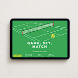 "Tennis" - Online Party Invitations in Forest by Becky Nimoy - Desktop layout
