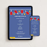 "Dink with us" - Online Party Invitations in Aqua by Becky Nimoy - Mobile + desktop layout