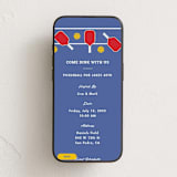 "Dink with us" - Online Party Invitations in Aqua by Becky Nimoy - Mobile layout