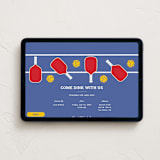 "Dink with us" - Online Party Invitations in Aqua by Becky Nimoy - Desktop layout