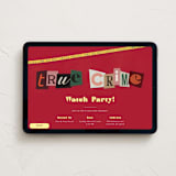 "true crime" - Online Party Invitations in Blood by Deborah Chou - Desktop layout