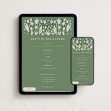 "Friendly Flowers" - Online Party Invitations in Emerald by Ani Somi - Mobile + desktop layout