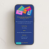 "Back to the 80s mixtape" - Online Party Invitations in Electric Indigo by Elisa Lara Campos - Mobile layout