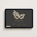 "Masquerade" - Online Party Invitations in Smoke by Teju Reval - Desktop layout