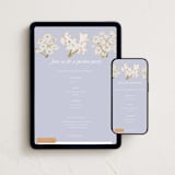 "In Bloom" - Online Party Invitations in Orchid by Lottie Aldarwish - Mobile + desktop layout