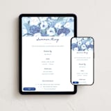 "Hydrangea" - Online Party Invitations in Ice by Teju Reval - Mobile + desktop layout