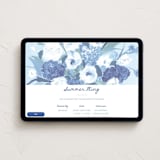 "Hydrangea" - Online Party Invitations in Ice by Teju Reval - Desktop layout