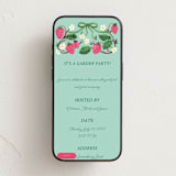 "Strawberry" - Online Party Invitations in Peacock by Anna Black - Mobile layout