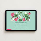 "Strawberry" - Online Party Invitations in Peacock by Anna Black - Desktop layout