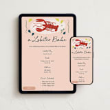 "Lobster Bake" - Online Party Invitations in Sunset by Ani Somi - Mobile + desktop layout