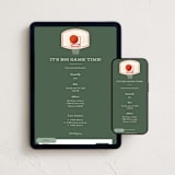 "Dunk" - Online Party Invitations in Ivy by Gwen Bedat - Mobile + desktop layout