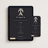 "Eiffel" - Online Party Invitations in Noir by Gwen Bedat - Mobile + desktop layout
