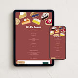 "Pie Season" - Online Party Invitations in Cinnamon by Baumbirdy - Mobile + desktop layout