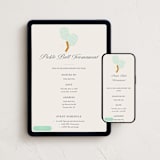 "Pickle" - Online Party Invitations in Pool by Gwen Bedat - Mobile + desktop layout