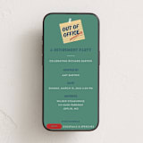 "out of office, permanently" - Online Party Invitations in Grass by clearlytangled studio - Mobile layout